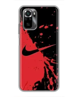 Чехол для Xiaomi POCO M5s с картинкой «Красные брызги Nike» Чехол для Xiaomi POCO M5s с картинкой «Красные брызги Nike»