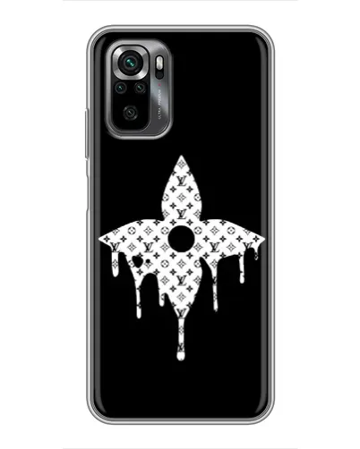 Чехол для Xiaomi POCO M5s с картинкой «Цветочная монограмма»
