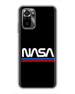 Чехол для Xiaomi POCO M5s с картинкой «NASA — классика Red Blue» Чехол для Xiaomi POCO M5s с картинкой «NASA — классика Red Blue»