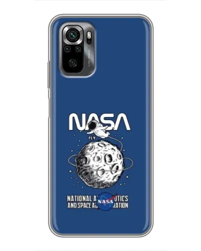 Чехол для Xiaomi POCO M5s с картинкой «NASA — лунная миссия»