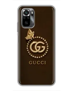 Чехол для Xiaomi POCO M5s с картинкой «Gucci — золотая бабочка» Чехол для Xiaomi POCO M5s с картинкой «Gucci — золотая бабочка»