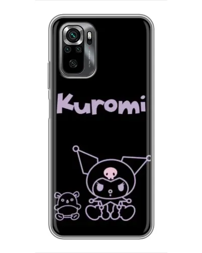 Чехол для Xiaomi POCO M5s с картинкой «Kuromi — черный минимализм»