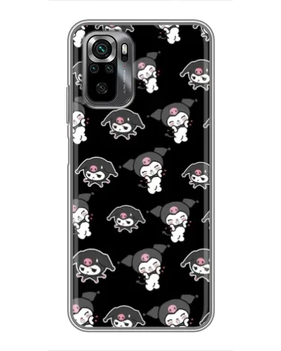 Чехол для Xiaomi POCO M5s с картинкой «Черный паттерн Kuromi»