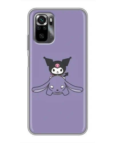Чехол для Xiaomi POCO M5s с картинкой «Kuromi на лиловом фоне»