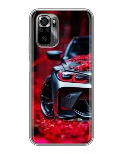 Чехол для Xiaomi POCO M5s с картинкой «Спортивная BMW и цветы» Чехол для Xiaomi POCO M5s с картинкой «Спортивная BMW и цветы»