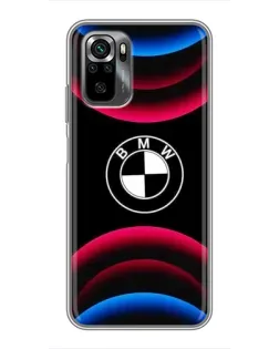 Чехол для Xiaomi POCO M5s с картинкой «Логотип BMW и неоновые дуги» Чехол для Xiaomi POCO M5s с картинкой «Логотип BMW и неоновые дуги»
