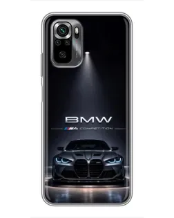 Чехол для Xiaomi POCO M5s с картинкой «BMW сквозь ночной город» Чехол для Xiaomi POCO M5s с картинкой «BMW сквозь ночной город»