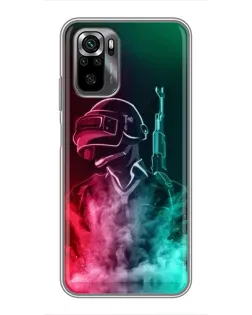 Чехол для Xiaomi POCO M5s с картинкой «PUBG — огненный воин»