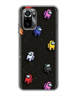 Чехол для Xiaomi POCO M5s с картинкой «Космический паттерн Among Us»