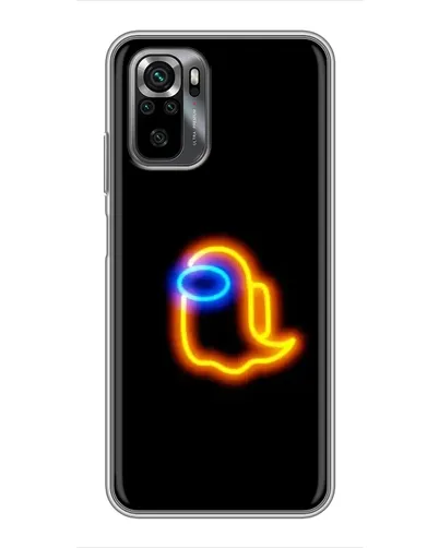 Чехол для Xiaomi POCO M5s с картинкой «Among Us неоновое сияние»