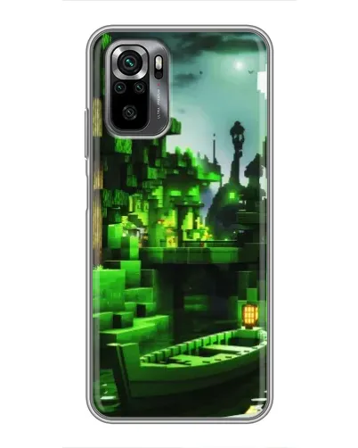 Чехол для Xiaomi POCO M5s с картинкой «Minecraft лесной пейзаж»