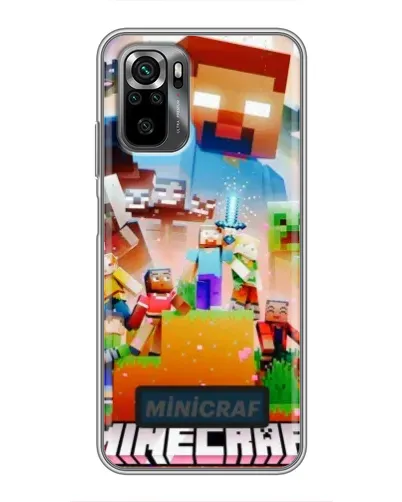 Чехол для Xiaomi POCO M5s с картинкой «Minecraft герои игры»