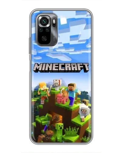 Чехол для Xiaomi POCO M5s с картинкой «Minecraft классический мир»