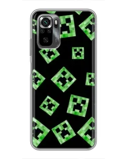 Чохол для Xiaomi POCO M5s з картинкою «Паттерн з кріперами» Чохол для Xiaomi POCO M5s з картинкою «Паттерн з кріперами»