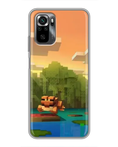 Чехол для Xiaomi POCO M5s с картинкой «Майнкрафт закат солнца»