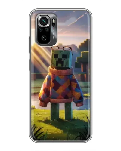 Чехол для Xiaomi POCO M5s с картинкой «Крипер в свитере»