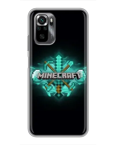 Чехол для Xiaomi POCO M5s с картинкой «Minecraft Diamond лого»