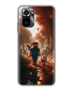 Чохол для Xiaomi POCO M5s з картинкою «Стів у лісі» Чохол для Xiaomi POCO M5s з картинкою «Стів у лісі»