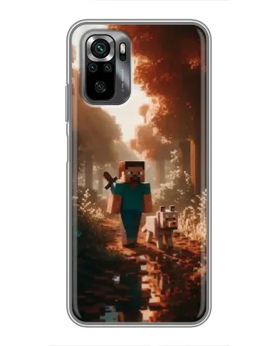 Чехол для Xiaomi POCO M5s с картинкой «Стив в лесу»