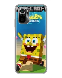Чохол для Xiaomi POCO M5s з картинкою «Губка Боб Minecraft» Чохол для Xiaomi POCO M5s з картинкою «Губка Боб Minecraft»