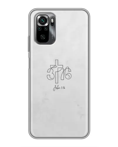 Чехол для Xiaomi POCO M5s с картинкой «Иоанна 3:16 Крест»