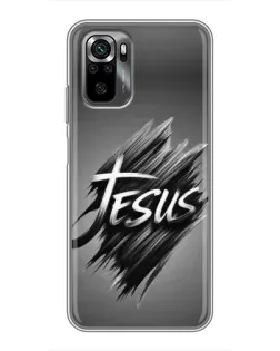 Чехол для Xiaomi POCO M5s с картинкой «Надпись Jesus Graffiti»