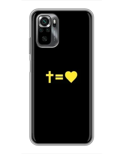 Чехол для Xiaomi POCO M5s с картинкой «Сердце и Крест»