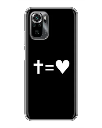 Чехол для Xiaomi POCO M5s с картинкой «Крест и Сердце»