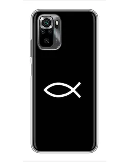 Чехол для Xiaomi POCO M5s с картинкой «Символ рыбы Jesus»