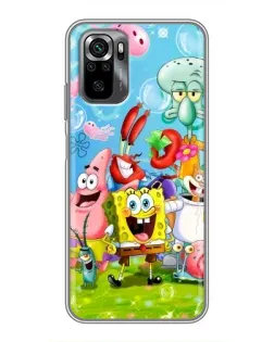 Чохол для Xiaomi POCO M5s з картинкою «Губка Боб та друзі» Чохол для Xiaomi POCO M5s з картинкою «Губка Боб та друзі»