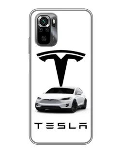 Чохол для Xiaomi POCO M5s з картинкою «Tesla White Style»