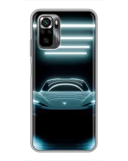 Чохол для Xiaomi POCO M5s з картинкою «Tesla в неоні»