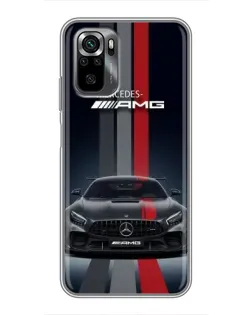 Чохол для Xiaomi POCO M5s з картинкою «Mercedes — білий карбон»