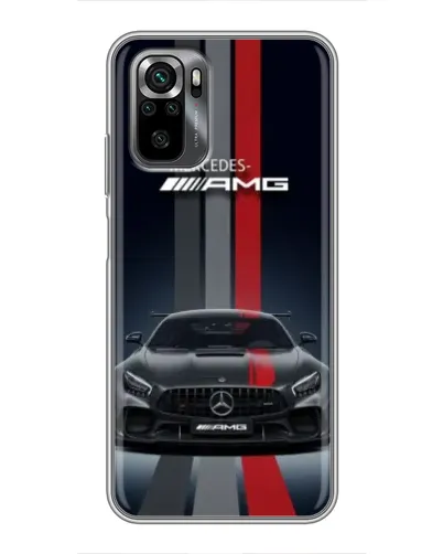 Чехол для Xiaomi POCO M5s с картинкой «Mercedes — белый карбон»