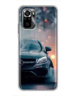 Чохол для Xiaomi POCO M5s з картинкою «Mercedes — нічне місто»