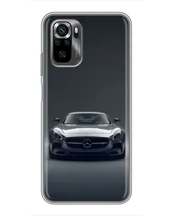 Чехол для Xiaomi POCO M5s с картинкой «Mercedes на черном»