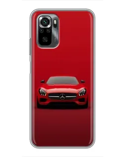 Чехол для Xiaomi POCO M5s с картинкой «Красный Mercedes AMG»