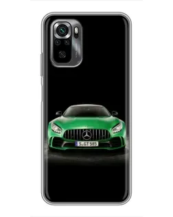 Чехол для Xiaomi POCO M5s с картинкой «Mercedes — неоновый лого»