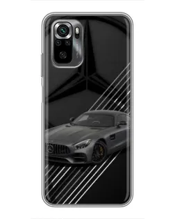 Чехол для Xiaomi POCO M5s с картинкой «Mercedes AMG — графика»