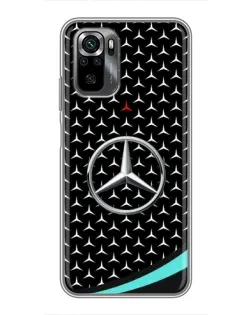 Чехол для Xiaomi POCO M5s с картинкой «Mercedes — бирюзовый акцент»