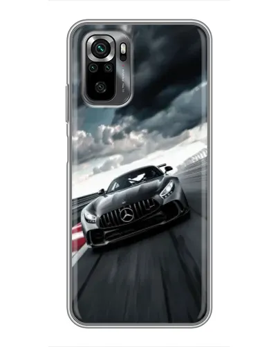 Чехол для Xiaomi POCO M5s с картинкой «Гоночный Mercedes AMG»