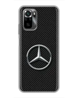 Чехол для Xiaomi POCO M5s с картинкой «Карбоновый Mercedes стиль»
