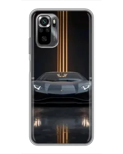 Чохол для Xiaomi POCO M5s з картинкою «Lamborghini золоті лінії»