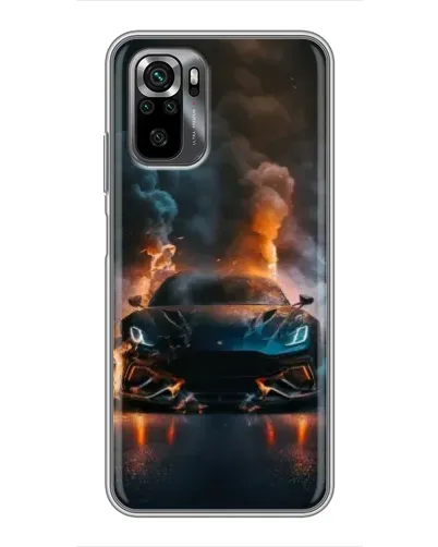 Чехол для Xiaomi POCO M5s с картинкой «Lamborghini дымная эстетика»