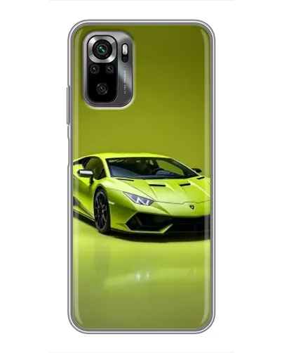 Чехол для Xiaomi POCO M5s с картинкой «Салатовый Lamborghini Huracan»