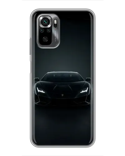 Чехол для Xiaomi POCO M5s с картинкой «Черный Lamborghini Aventador»