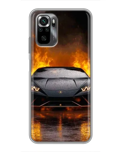 Чехол для Xiaomi POCO M5s с картинкой «Lamborghini в огне»