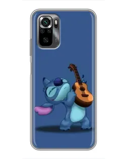 Чехол для Xiaomi POCO M5s с картинкой «Стич с укулеле»