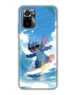 Чехол для Xiaomi POCO M5s с картинкой «Стич на волне»
