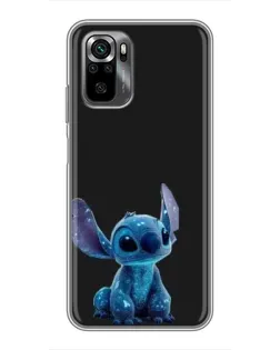 Чехол для Xiaomi POCO M5s с картинкой «Стич на черном»